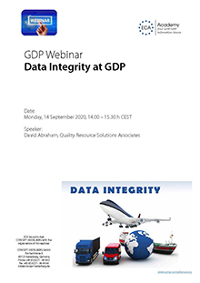 Webinar: Data Integrity at GDP Im Auftrag der ECA Academy 